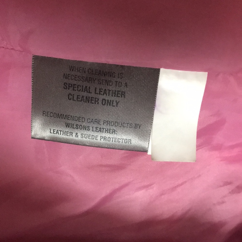 Wilsons Leather | 100% Leather Like New Maxima Pink Jacket Size Medium - Picture 10 of 11